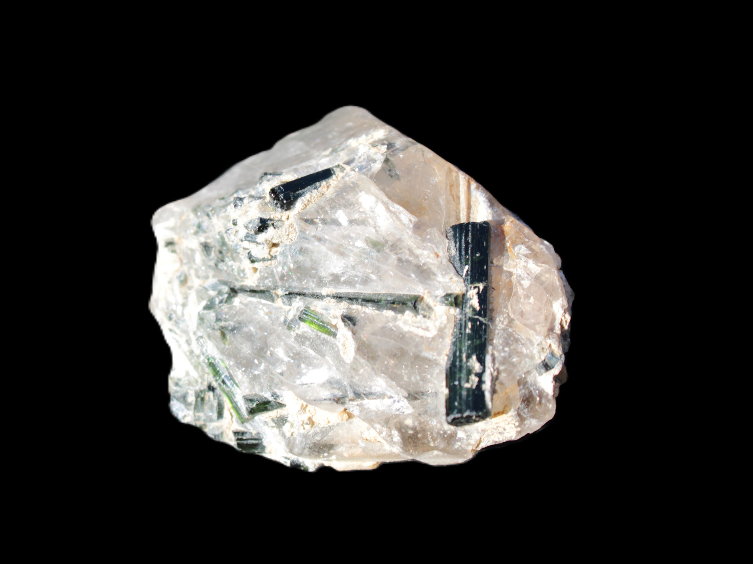 Green Tourmaline crystals on Clear Quartz from Skardu, Pakistan 70g Rocks and Things
