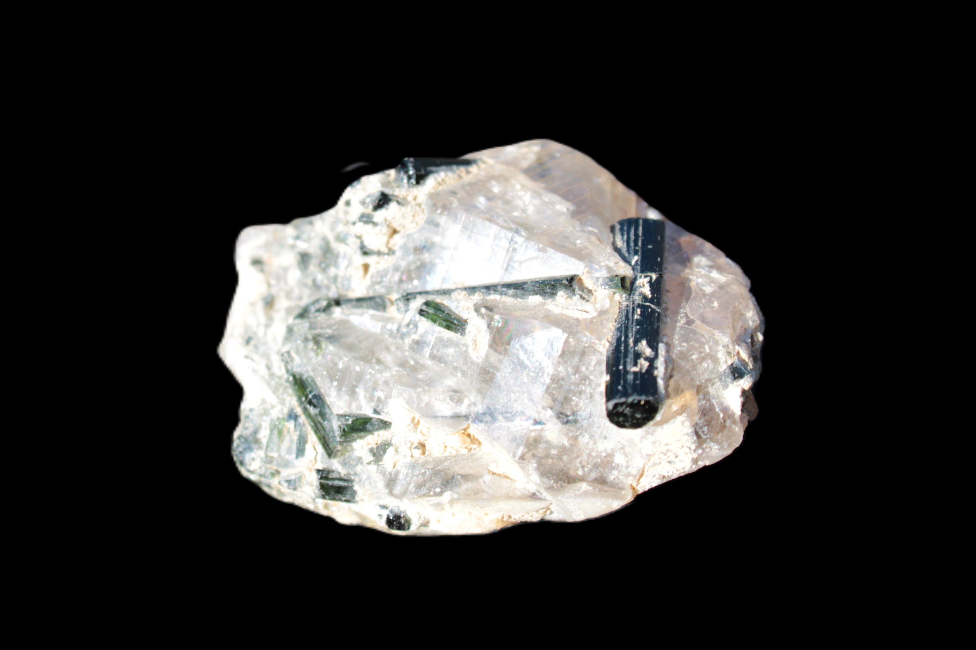 Green Tourmaline crystals on Clear Quartz from Skardu, Pakistan 70g Rocks and Things