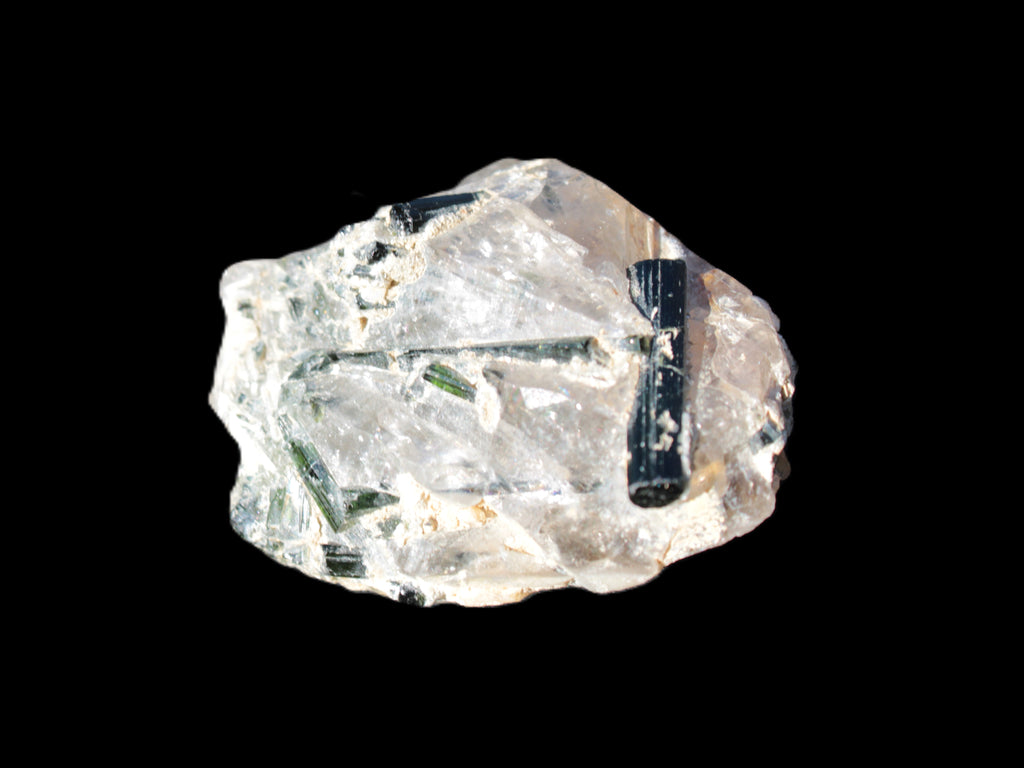 Green Tourmaline crystals on Clear Quartz from Skardu, Pakistan 70g Rocks and Things