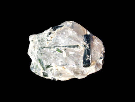 Green Tourmaline crystals on Clear Quartz from Skardu, Pakistan 70g Rocks and Things