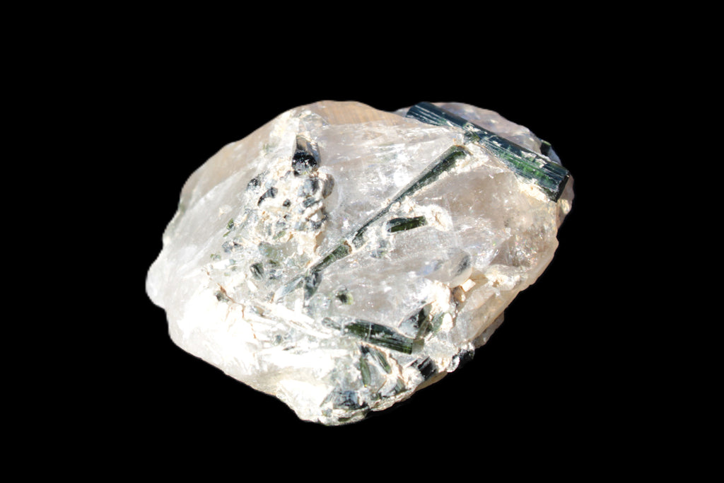 Green Tourmaline crystals on Clear Quartz from Skardu, Pakistan 70g Rocks and Things
