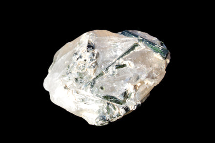 Green Tourmaline crystals on Clear Quartz from Skardu, Pakistan 70g Rocks and Things
