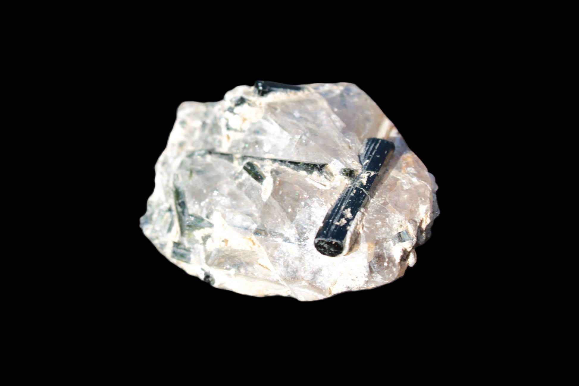 Green Tourmaline crystals on Clear Quartz from Skardu, Pakistan 70g Rocks and Things