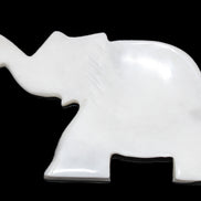 White Jade hand-carved Elephant platter 149*100*24mm 458g in sunlight - Rocks and Things Store