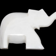 White Jade hand-carved Elephant platter 149*100*24mm 458g in sunlight - Rocks and Things Store