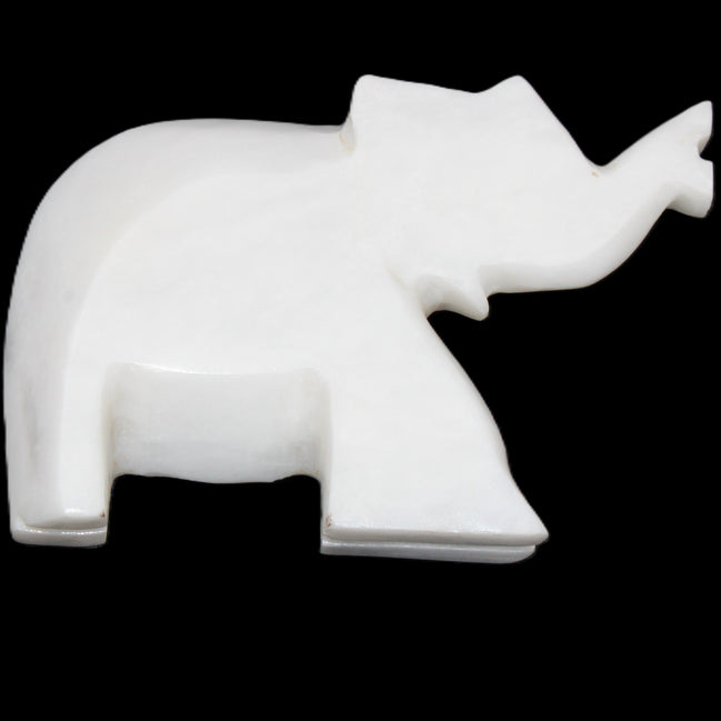 White Jade hand-carved Elephant platter 149*100*24mm 458g in sunlight - Rocks and Things Store