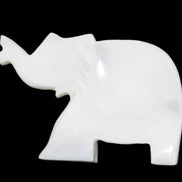White Jade hand-carved Elephant platter 149*100*24mm 458g in sunlight - Rocks and Things Store