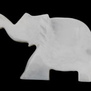 White Jade hand-carved Elephant platter 149*100*24mm 458g in sunlight - Rocks and Things Store