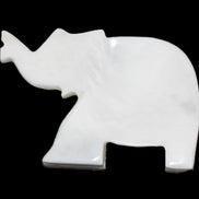White Jade hand-carved Elephant platter 149*100*24mm 458g in sunlight - Rocks and Things Store