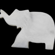White Jade hand-carved Elephant platter 149*100*24mm 458g in sunlight - Rocks and Things Store