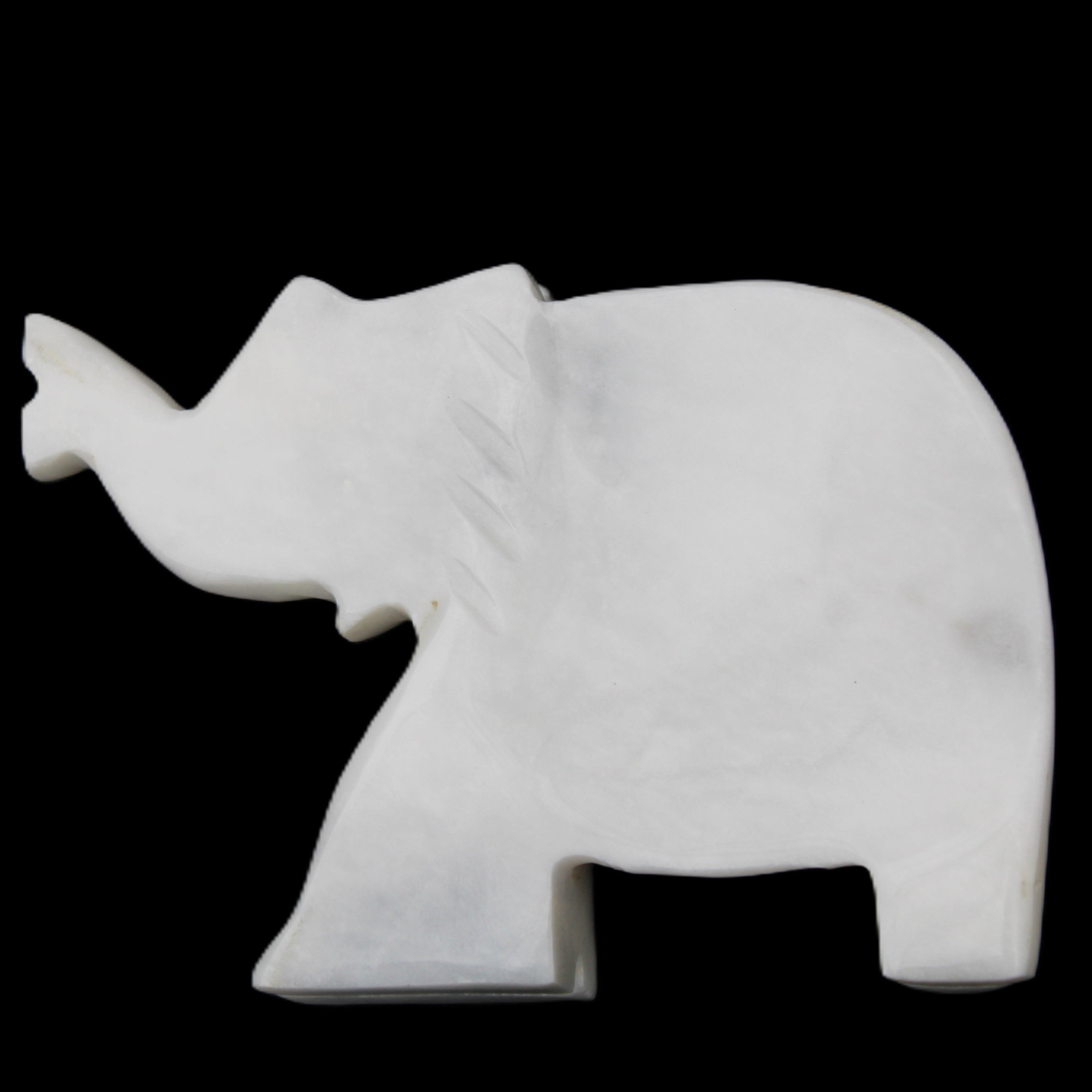 White Jade hand-carved Elephant platter 149*100*24mm 458g in sunlight - Rocks and Things Store