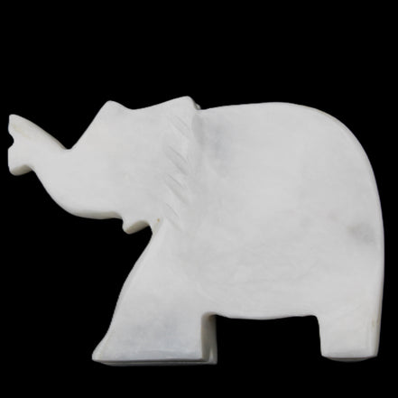 White Jade hand-carved Elephant platter 149*100*24mm 458g in sunlight - Rocks and Things Store