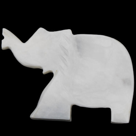White Jade hand-carved Elephant platter 149*100*24mm 458g in sunlight - Rocks and Things Store