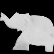 White Jade hand-carved Elephant platter 149*100*24mm 458g in sunlight - Rocks and Things Store