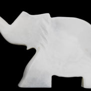 White Jade hand-carved Elephant platter 149*100*24mm 458g in sunlight - Rocks and Things Store