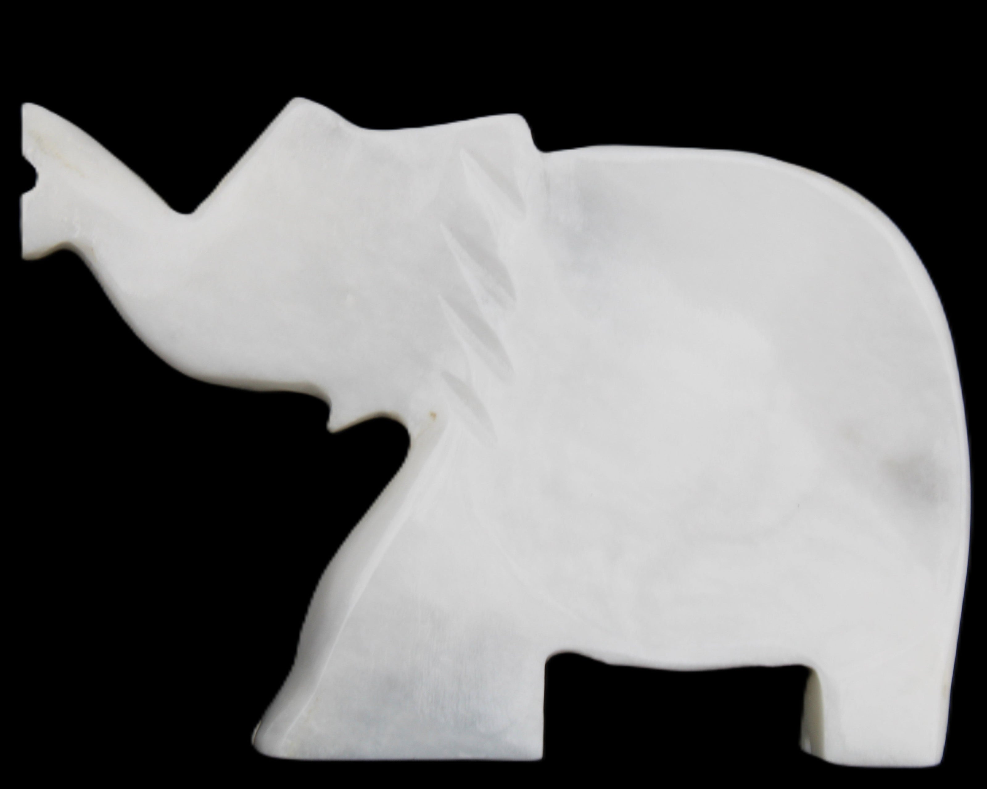 White Jade hand-carved Elephant platter 149*100*24mm 458g in sunlight - Rocks and Things Store