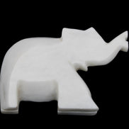 White Jade hand-carved Elephant platter 149*100*24mm 458g in sunlight - Rocks and Things Store