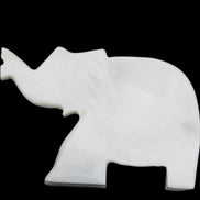 White Jade hand-carved Elephant platter 149*100*24mm 458g in sunlight - Rocks and Things Store