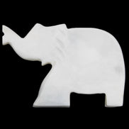 White Jade hand-carved Elephant platter 149*100*24mm 458g in sunlight - Rocks and Things Store