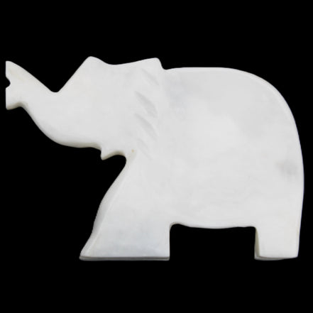 White Jade hand-carved Elephant platter 149*100*24mm 458g in sunlight - Rocks and Things Store