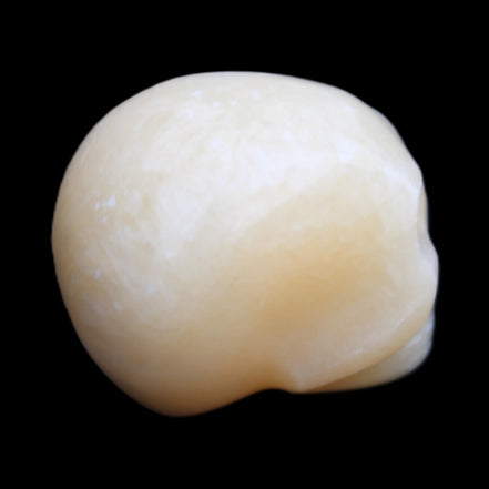 Lemon Calcite skull 33*46*37mm 94g in sunlight - Rocks and Things Store