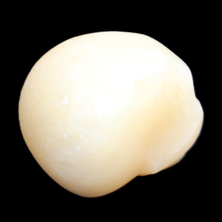 Lemon Calcite skull 33*46*37mm 94g in sunlight - Rocks and Things Store