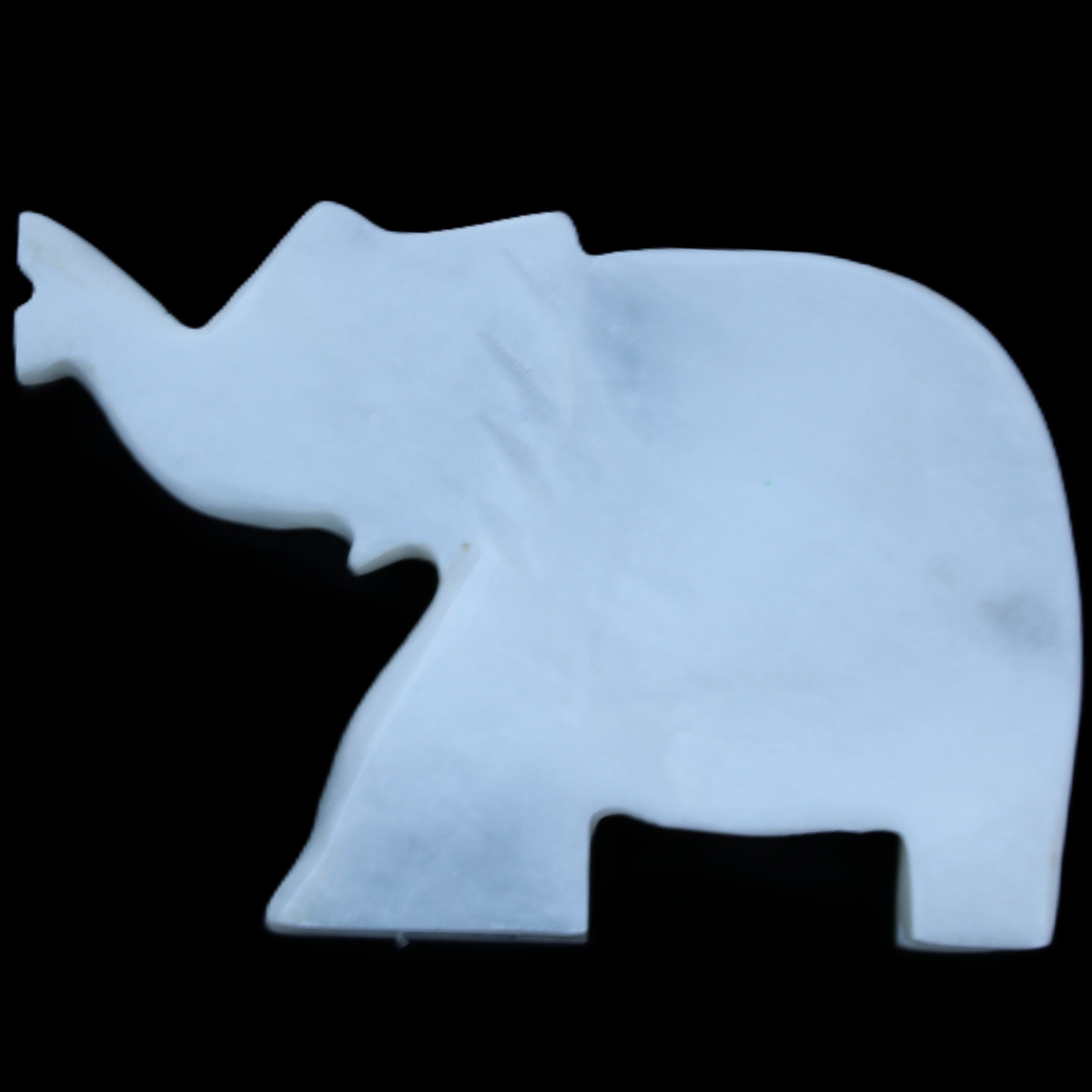 White Jade hand-carved Elephant platter 152*102*24mm 457g in sunlight - Rocks and Things Store