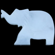 White Jade hand-carved Elephant platter 152*102*24mm 457g in sunlight - Rocks and Things Store