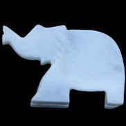 White Jade hand-carved Elephant platter 152*102*24mm 457g in sunlight - Rocks and Things Store