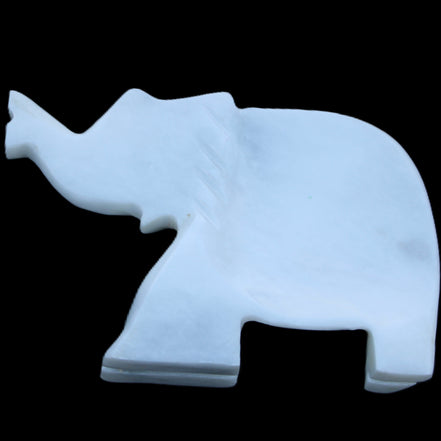 White Jade hand-carved Elephant platter 152*102*24mm 457g in sunlight - Rocks and Things Store