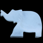 White Jade hand-carved Elephant platter 152*102*24mm 457g in sunlight - Rocks and Things Store