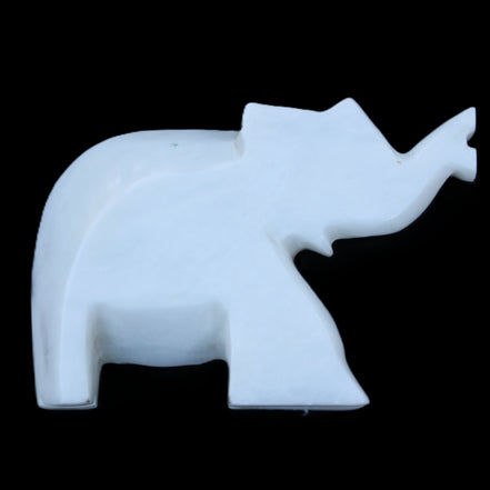 White Jade hand-carved Elephant platter 152*102*24mm 457g in sunlight - Rocks and Things Store