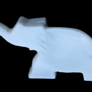 White Jade hand-carved Elephant platter 152*102*24mm 457g in sunlight - Rocks and Things Store