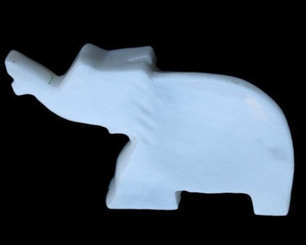 White Jade hand-carved Elephant platter 152*102*24mm 457g in sunlight - Rocks and Things Store