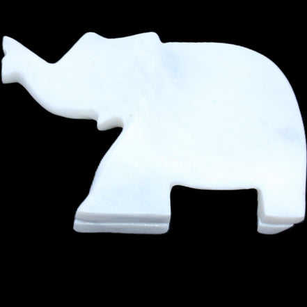 White Jade hand-carved Elephant platter 152*102*24mm 457g in sunlight - Rocks and Things Store
