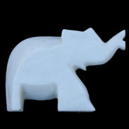 White Jade hand-carved Elephant platter 152*102*24mm 457g in sunlight - Rocks and Things Store