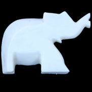White Jade hand-carved Elephant platter 152*102*24mm 457g in sunlight - Rocks and Things Store