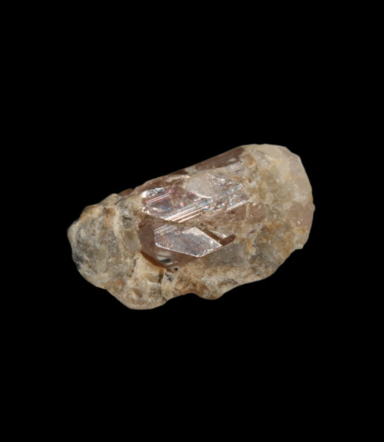 Pink Tourmaline rainbows gemstone in matrix from Afghanistan 31.0ct 6.2g in sunshine - Rocks and Things Store