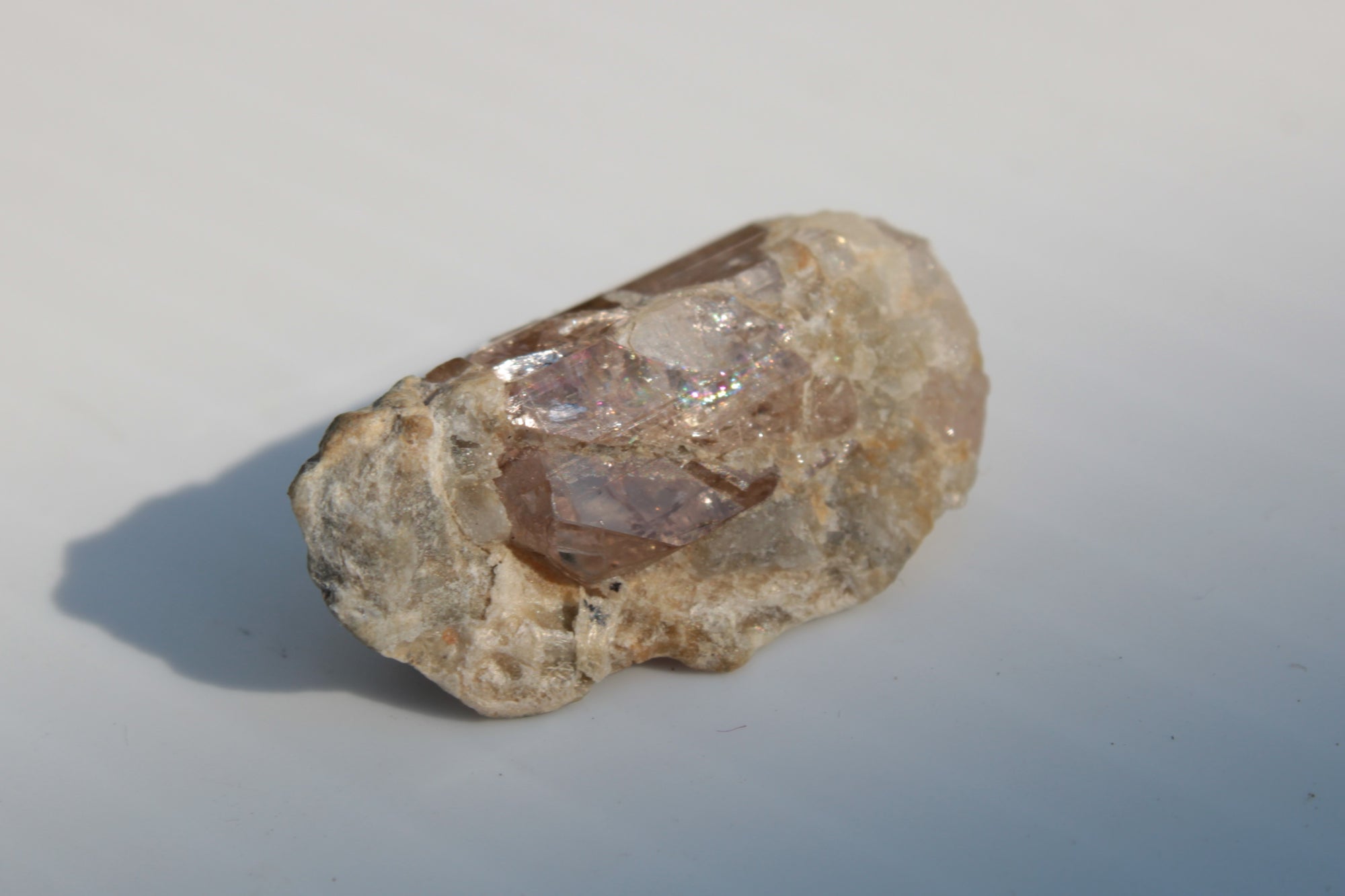 Pink Tourmaline rainbows gemstone in matrix from Afghanistan 31.0ct 6.2g Rocks and Things