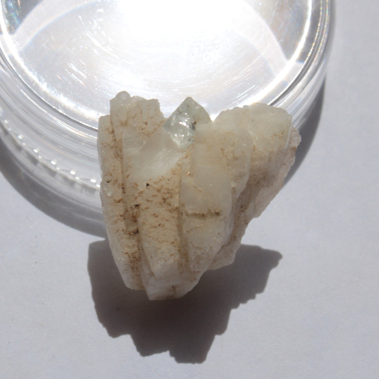 Aquamarine tiny crystal cradled in Feldspar from Afghanistan 4.4g Rocks and Things