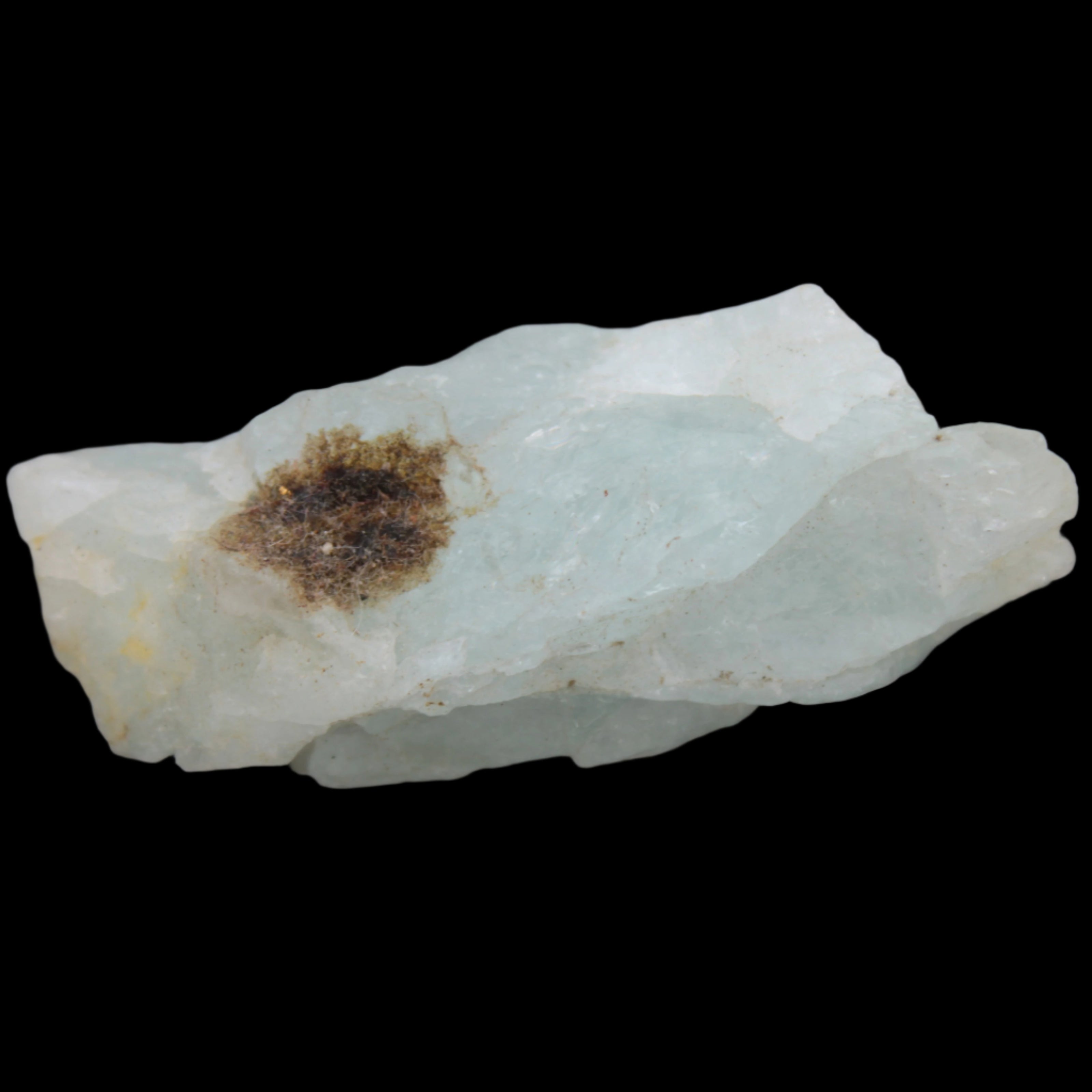 Blue Aquamarine crystal with brown hair Mica from Afghanistan 19.4g in sunshine - Rocks and Things Store