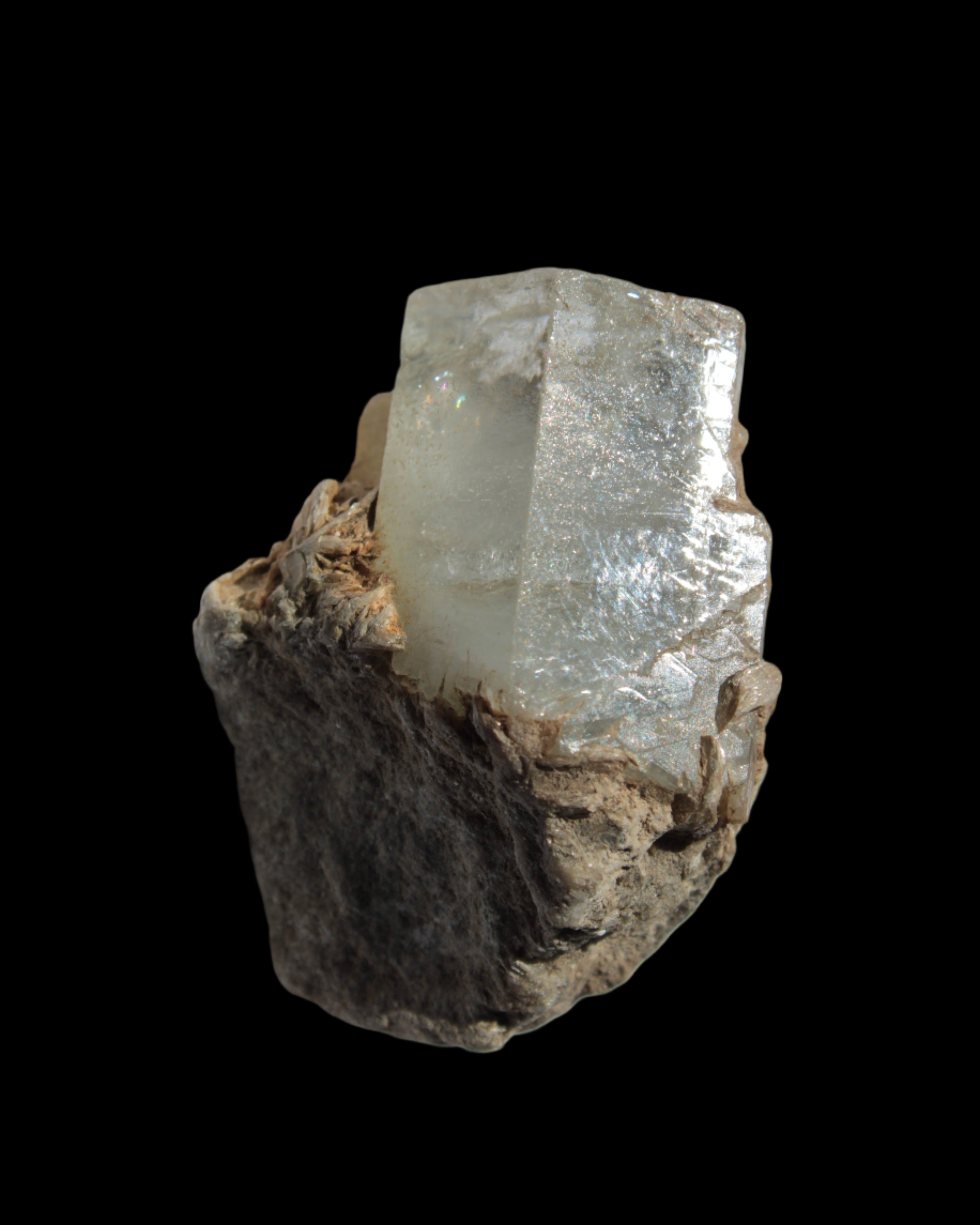 Aquamarine terminated crystals on Muscovite matrix from Afghanistan 145.9ct  29.2g - Rocks and Things Store