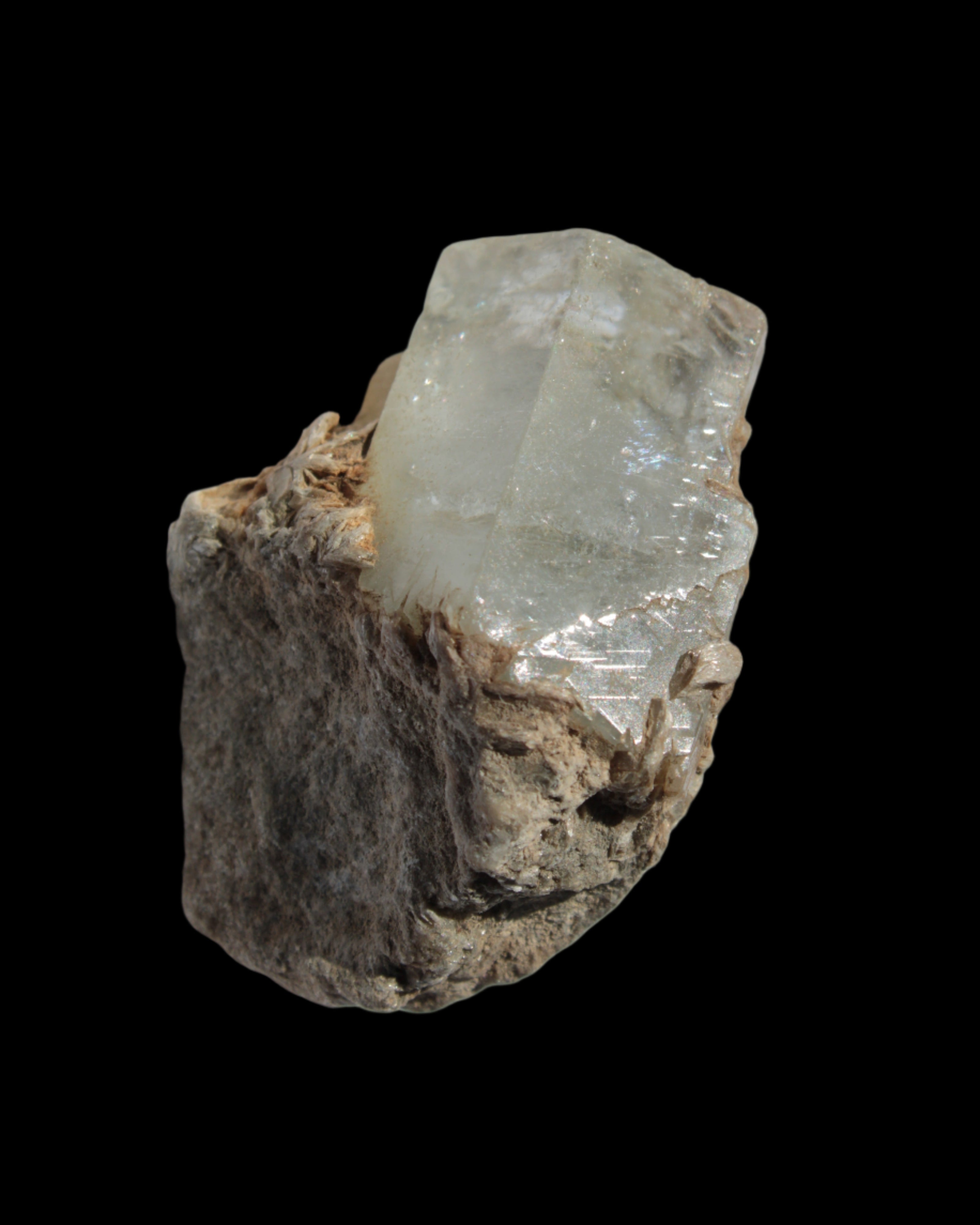 Aquamarine terminated crystals on Muscovite matrix from Afghanistan 145.9ct  29.2g - Rocks and Things Store
