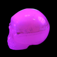 Mangano Calcite skull 38*55*48mm 167g in UV light - Rocks and Things Store