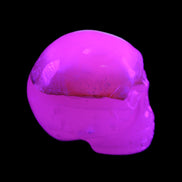Mangano Calcite skull 38*55*48mm 167g in UV light - Rocks and Things Store
