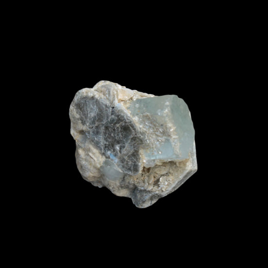 Blue Aquamarine terminated crystals in mica from Afghanistan 29.2g - Rocks and Things Store