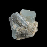 Blue Aquamarine terminated crystals in mica from Afghanistan 29.2g - Rocks and Things Store