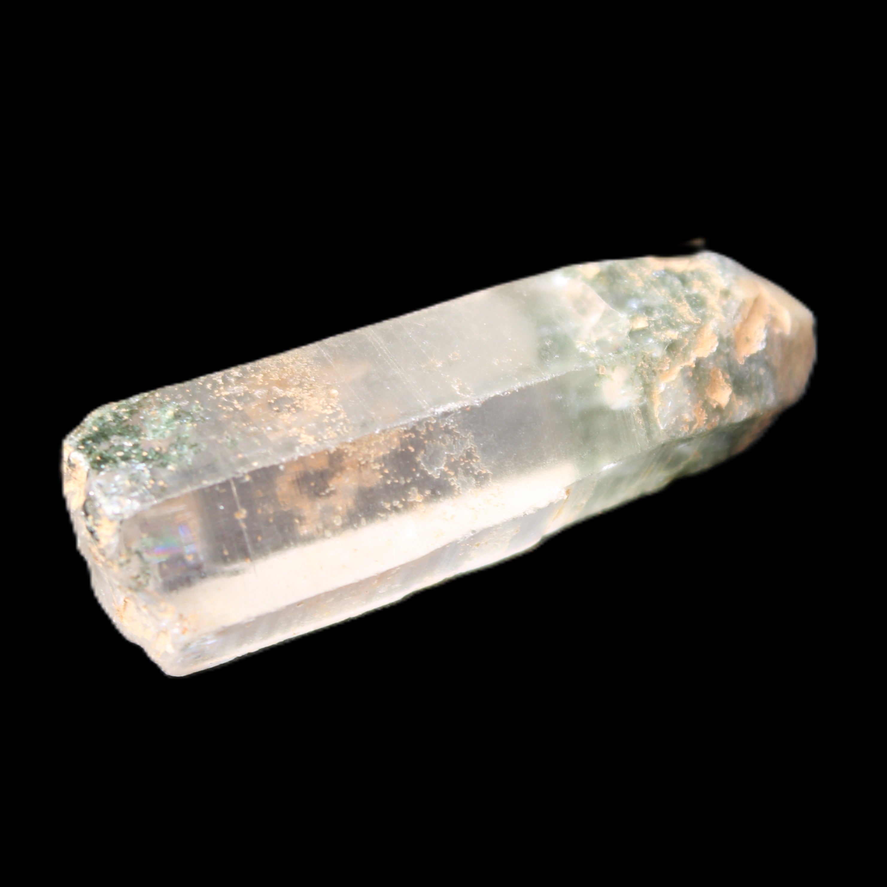 Quartz Lemurian crystal with Chlorite green phantom 52.1ct 10.4g in sunlight - Rocks and Things Store