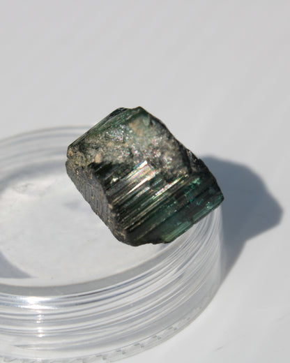 Black with Green Aegirine crystal from Pakistan 26.9ct 5.4g