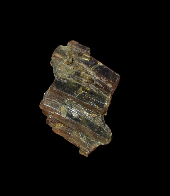 Olive Green with Golden Yellow Tourmaline columnar cluster from Skardu, Pakistan 3g - Rocks and Things Store
